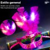 6pc Antifaz Flores Fiesta Máscara Carnaval Cosplay Halloween Floreado /led