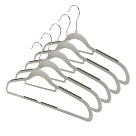 Shinkohanger Monoclosette Shirt Hangers Rubber, Set of 5, Gray