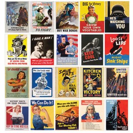 Teacher's Discovery World War II Propaganda Mini-Poster Set (20 Posters)