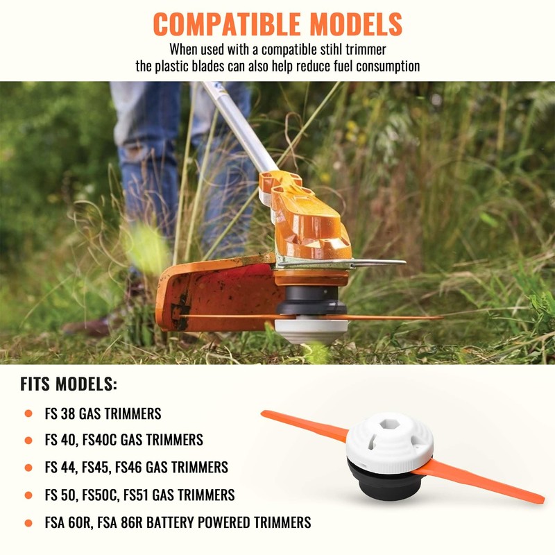 ERGIT Plastic Blades Trimmer Head Replacement for Stihl PolyCut 6‑2