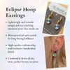 Aurora Crystal Jewelry Eclipse 9mm Hoop Earrings (Gold Stainless Green)