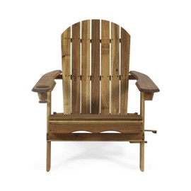 Christopher Knight Home Cynthia Outdoor Acacia Wood Folding Adirondack Chair, Natural
