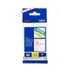Brother TZe-222 Labelling Tape Cassette, Red on White, 9 mm