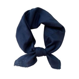 Pemilosci Premium Double Layer Cotton Bandana Head Hair Neck Scarf Scarves, Headband, Head Wrap for Women 28 x 28 inch - CPS06 Blue