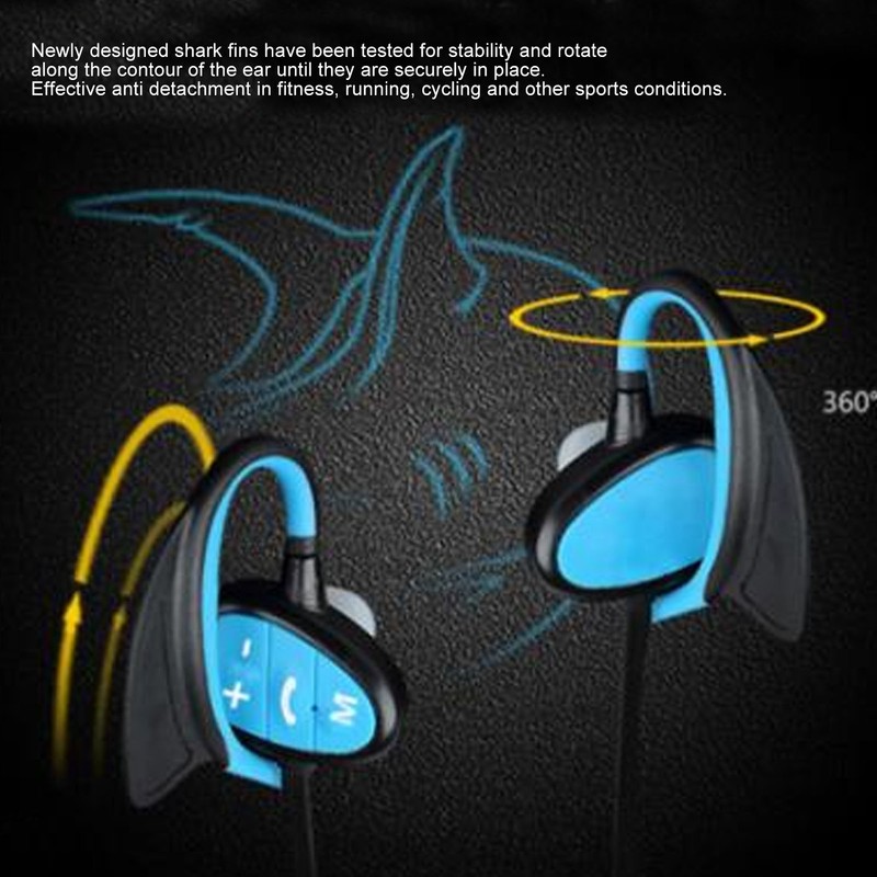 Swimming Headphone Bluetooth Wireless IPX8 Waterproof Intelligent Voice Prompt Noise