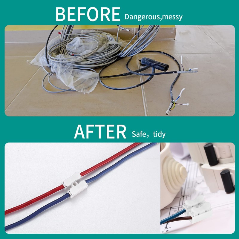 80 PCS CH2 Quick Connector Spring Wire Connectors Block, Electrical