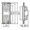 Panasonic WN15124 Embedded Insulated Grounded Double Outlet