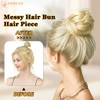 PHOCAS 2PCS Messy Hair Bun Hair Piece Natural Curly Space