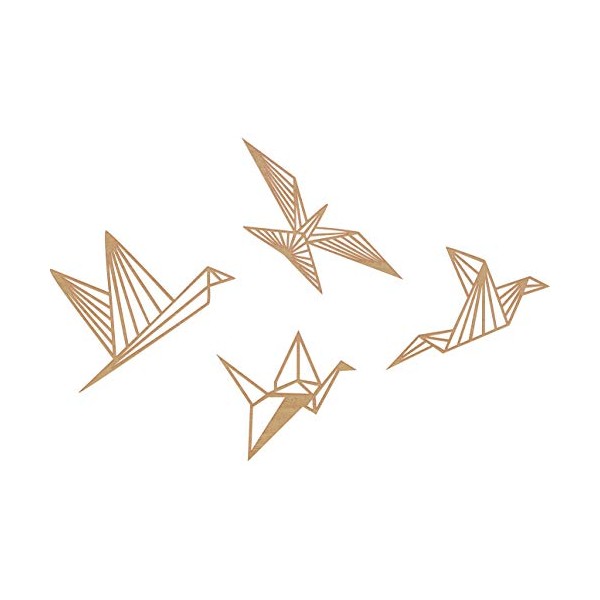Wooden Wall Art Flying Birds 37 x 13 cm 32