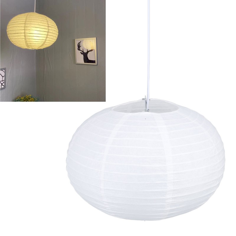White Round Paper Lantern Light Decorative Soft Light Easy to