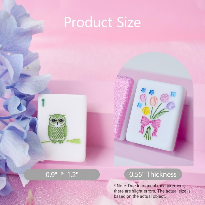 HYZYey Mahjong Tile Set 160 Acrylic Engraved American Mahjong Sets