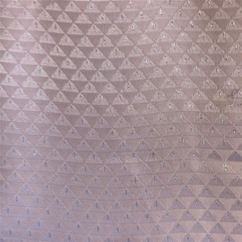 Pink Beige Fabric Shower Curtain: Modern Geometric with Metallic Accent (Blush Silver)