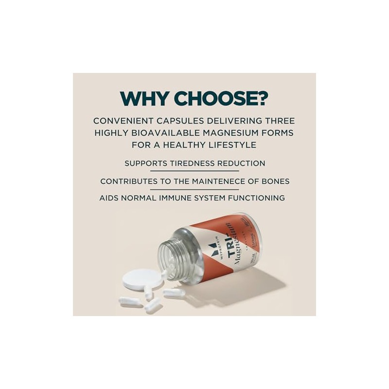 Myprotein Tri-Magnesium Capsules | 90 Capsules (30 Servings) Multi-Source Magnesium