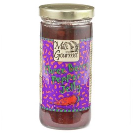 Mills Gourmet Three Berry Pepper Jelly, 8 Ounce Jar - Sweet & Spicy Ultimate Flavor Filled Spread
