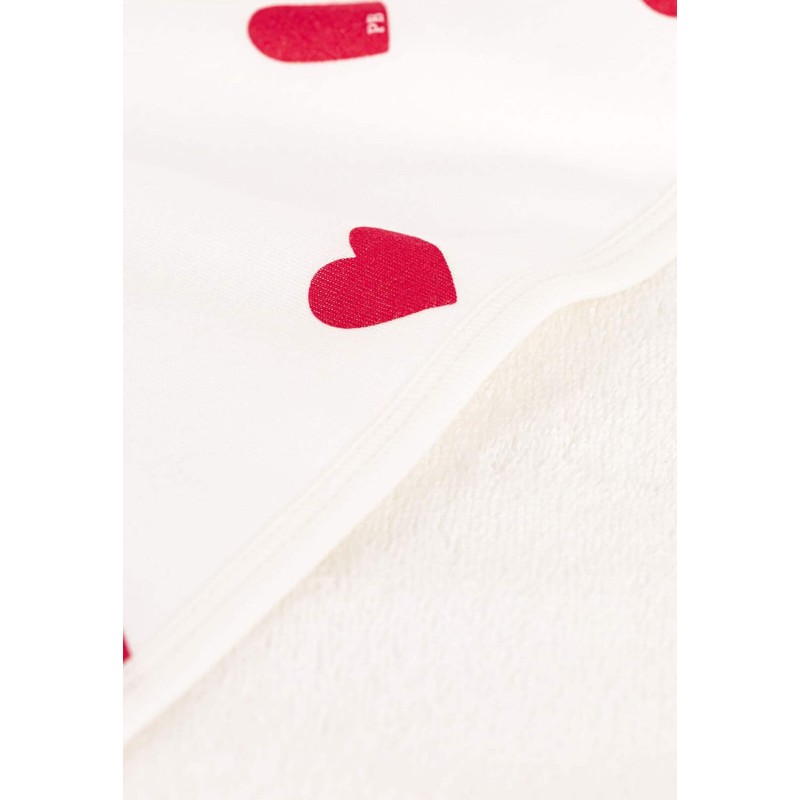 Petit Bateau Baby A0BNM Carre Bain, White/Red, One Size