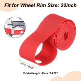 sourcing map 2pcs Bicycle Rim Strip 22" x 20mm PVC Bike Tire Liner Bicycle Wheel Rim Tape Inner Tube Tape Anti-Scratched Guard Cushion Pad Protector for Road MTB Mountain Bike
