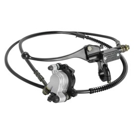 ICONSPORTSS Left Hydraulic Brake Master Cylinder Caliper Assembly for 2 Stroke Bicycle Mini Pocket Dirt Bike Gas Scooter ATV Quad Go Kart Rocket Chopper 47cc 49cc X1 X2