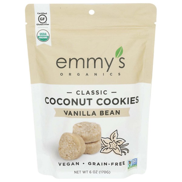 Emmys Organics Organic Coconut Cookies Vanilla Bean 6 Oz