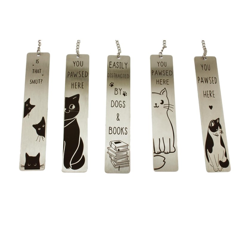 Olive-G Metal Metal Bookmarks (Eiffel Tower, Heart, Cross, Moon, Star),