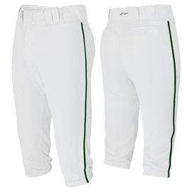 SSK Showcase Collection Adult Baseball Short Pants | Knicker Fit Solid & Piped (US, Alpha, Medium, Regular, Regular, White/Forest)