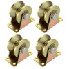 Lyplus 4-Pack 660 lbs Heavy-Duty 2in V-Groove Casters with Brackets