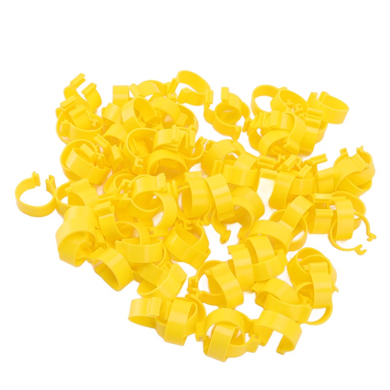 100PCS Chicken Ankle Rings Reusable Plastic Duck Leg Bands Clips
