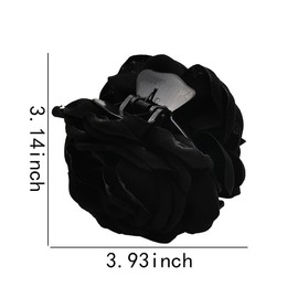 Black Rose Hair Clip Claw for Women Girls Hawaiian Flower Hair Clip Barrettes Strong Hold Floral Hair Claw Clamps Beach Holiday Hair Accessories for Women Non Slip Flowers Hairpin Hairclip
