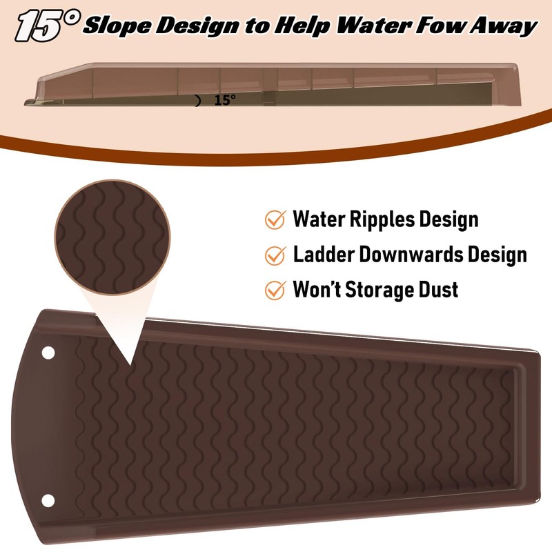 NAACOO Downspout Splash Block, 24" Rain Gutter Downspout Extensions/Extender with