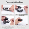 ROCKBROS Helmet Lock Cable Lock Lightweight Combination Lock with 3