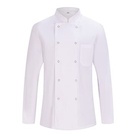 MISEMIYA - Men's Chefs Jacket - Men's Chefs Jacket - Hospitality Uniform 682, Chef's Jacket 682 - White