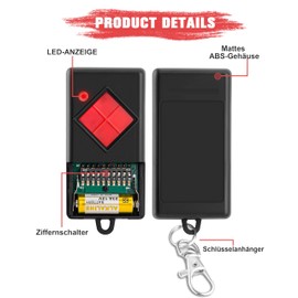 Selridasia Garage Door Opener Remote Control Compatible with Dickert MAHS40-01 40.685MHz Linear Code Handheld Transmitter Replacement for Dickert AHS40-01 AHS40-04 MAHS40-04, Pack of 1