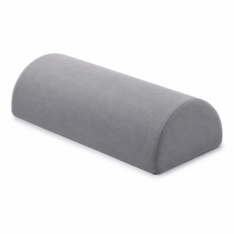 Half-Moon Memory Foam Bolster Pillow for Knee, Ankle, Back &