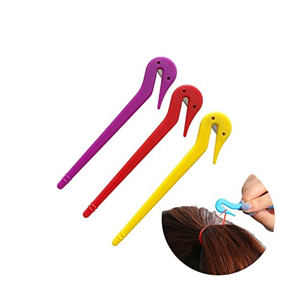 3pcs Elastic Rubber Hair Bands Remover Cutter,Pony Pick For Cutting Pony Rubber Hair Ties Pain Free Ponytail Remover Tool