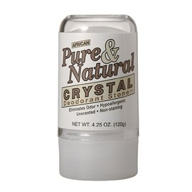 Bargz Pure and Natural Crystal Deodorant Stone - Hypo allergenic - Unscented - Non Staining - 4.25 oz