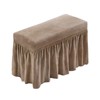 NICEEC Spandex Stretch Piano Bench Cover with Skirt Removable Ottoman