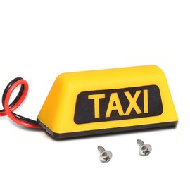 Perfeclan RC Taxi Light, Taxi Cab Roof Easy to Install Taxi Sign RC Car Lighting Accessories for 1/8 1/10 DIY Accessories RC Car Model, Yellow