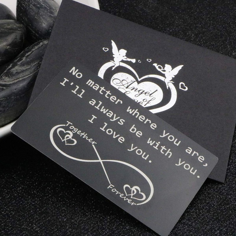 Jstud Engraved Wallet Inserts Card for Husband Boyfriend Birthday Gifts