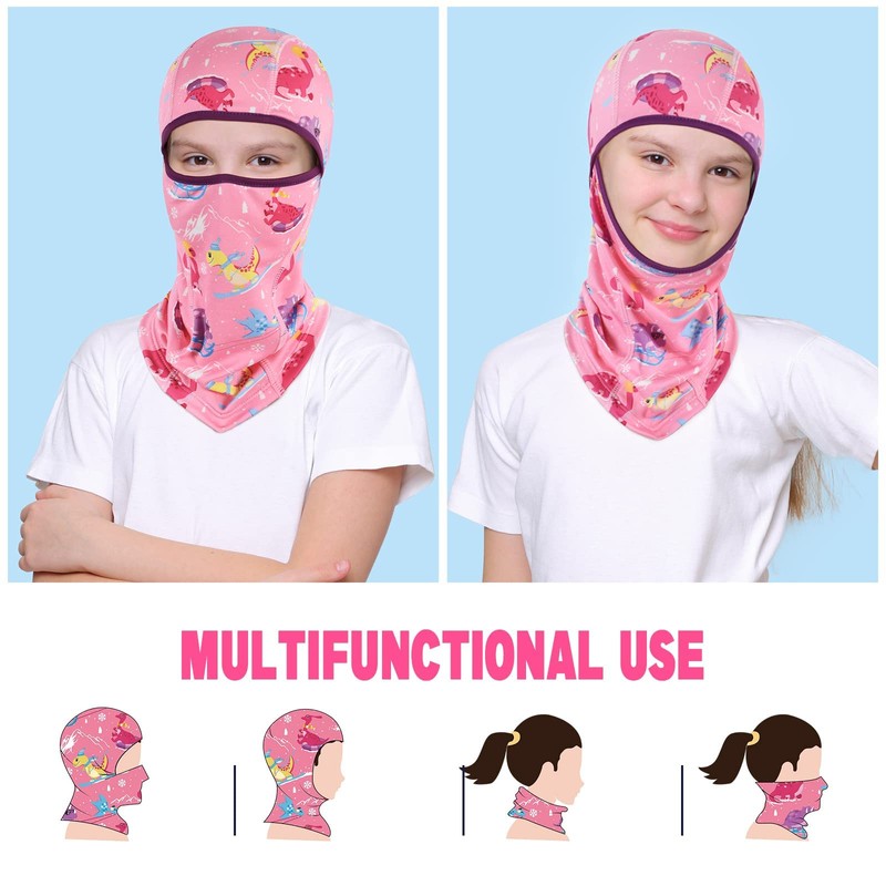 WAWSAM Space Children's Balaclava Face Mask for Boys, pink