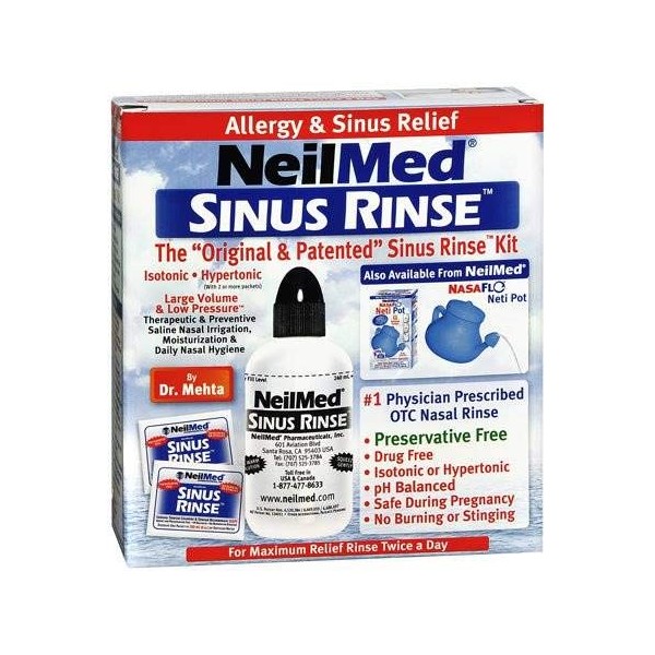 Neilmed Sinus Rinse Saline Nasal Kit 0.65% Strength 50 Packets, 05928000100 - Sold by: Pack of ONE