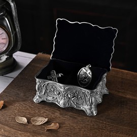 BGCOPPER Metal Jewelry Box for Women, Last Supper Jewelry Organizer Storage, Vintage Jewelry Case for Rings Necklaces Earrings Bracelets Gifts Birthday Easter Christmas (Small)