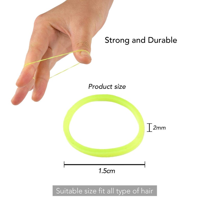 EXTRA STRONG 500 Mini Hair Rubber Elastics Multi Pack for