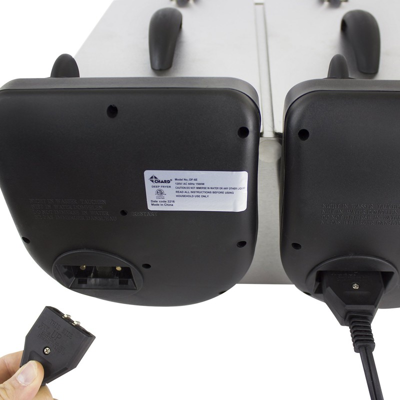 CHARD DF-6E, Dual Tank Deep Fryer, Stainless Steel, 6 liter,