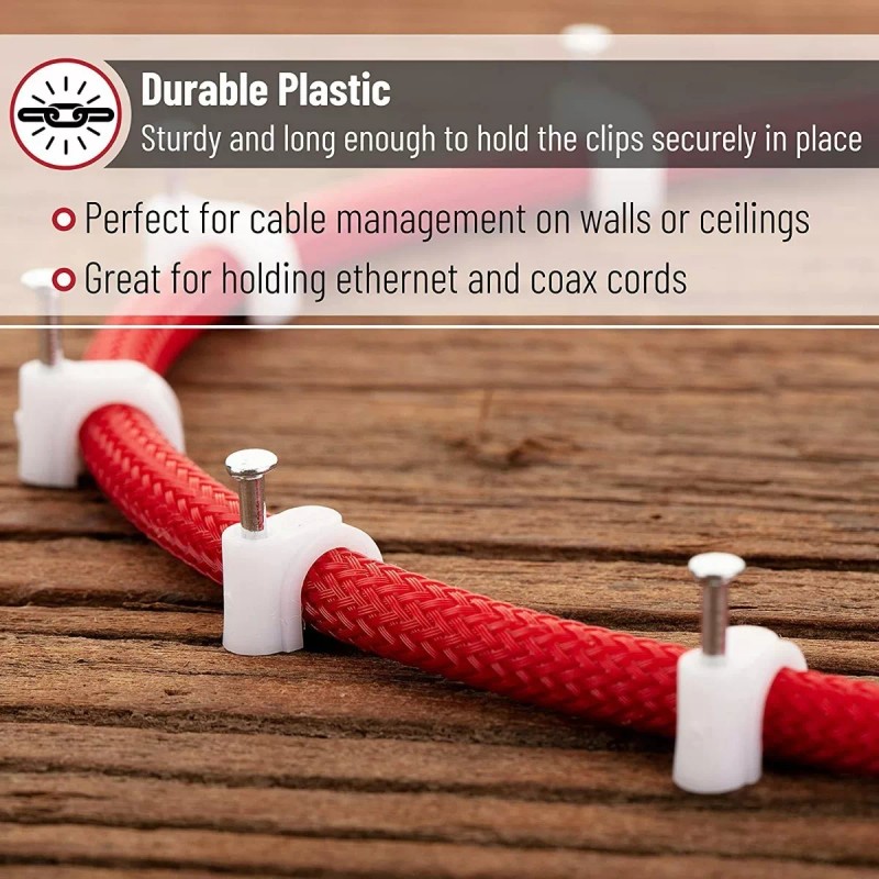 Conejo Moda Kit Grapa Para Cable Clips Acero Redondo 5mm