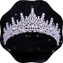 FIRCRE Tiaras and Crowns for Women Crystal Princess Tiaras Rhinestone Queen Crowns For Wedding Bridal Birthday Prom Pageant Party Silver