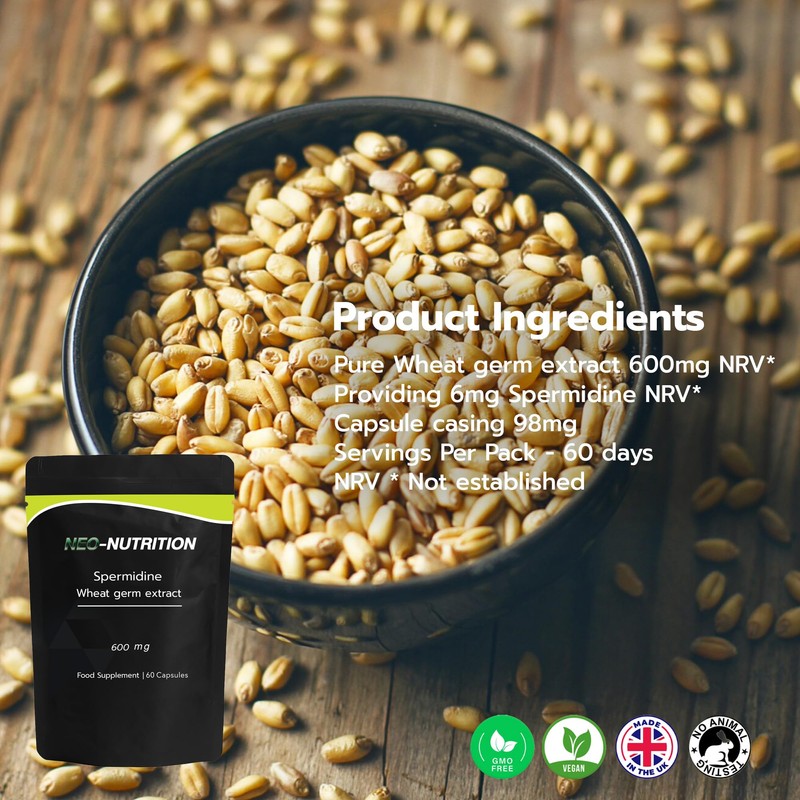 Spermidine Wheat Germ Extract – 600mg per Capsule - 6mg