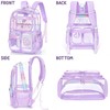 Fimibuke Clear Backpack for Girls, Heavy Duty PVC Transparent Kids