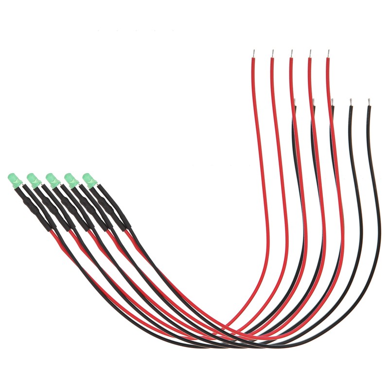 100Pcs LED Pre Wired LightEmitting Diode 12V Round Head High