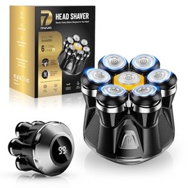 Rechargeable Head Shaver for Bald Men - Waterproof Electric Razor with Type-C Charging, Hypoallergenic Wet & Dry Shaver for Head and Face, Ideal Gift for Men and Women