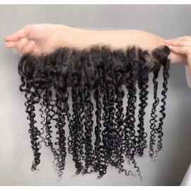 Burmese Curly Wholesale 4*4 Hd Closure Film Swiss Lace Frontal Pre Plucked Natural Wave Thin Hd Lace Frontal Vendorcolor: Body wave, stretched length: 20inches, toupee size: 13*6