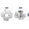 1/4"-20 Stainless Steel T-Nuts Durable Anti-Corrosion Threaded Inserts Tee Nut